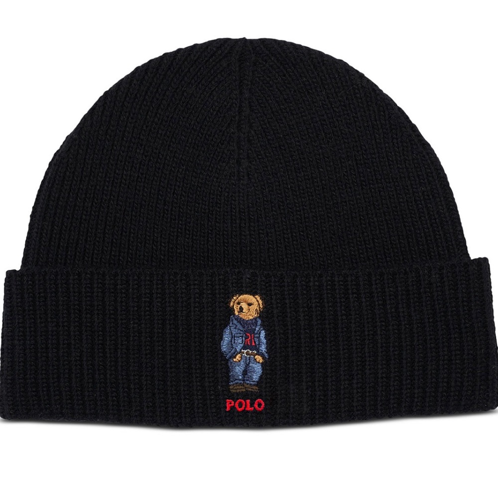 Polo Bear Rib-Knit Beanie